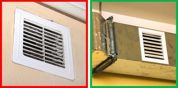 quạt hút mùi bám bụi