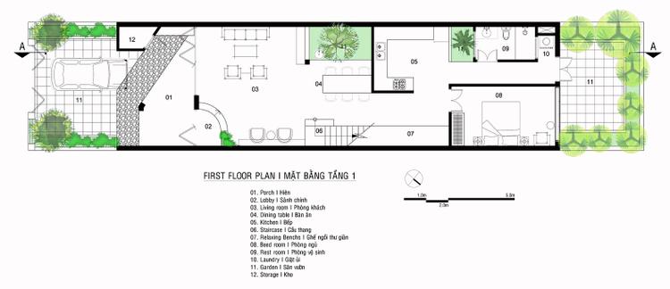 sơ đồ bố trí mặt bằng tầng 1