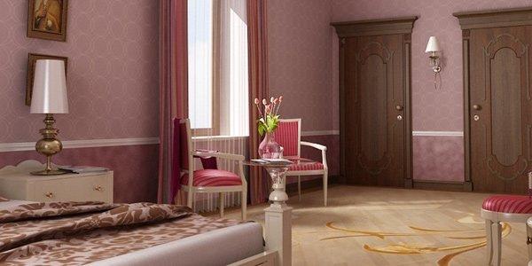 phòng ngủ màu tím