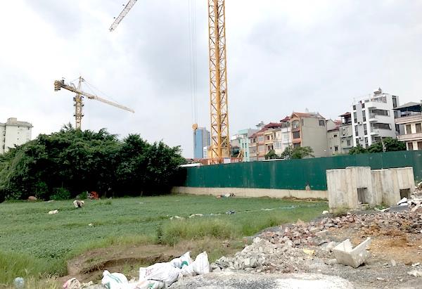 khu đất đang xây dựng công trình