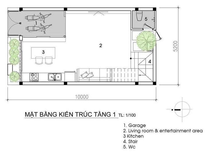 bản vẽ mặt bằng tầng 1