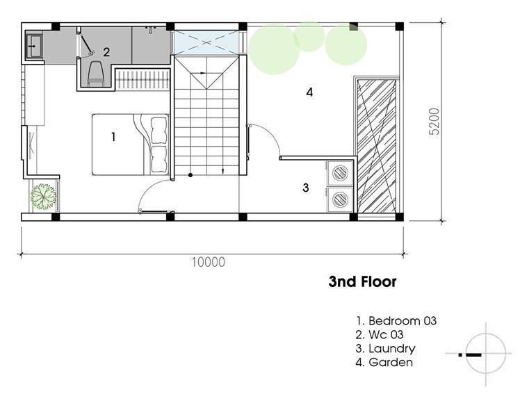 bản vẽ mặt bằng tầng 3