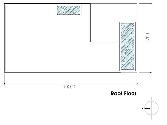 bản vẽ mặt bằng tầng mái