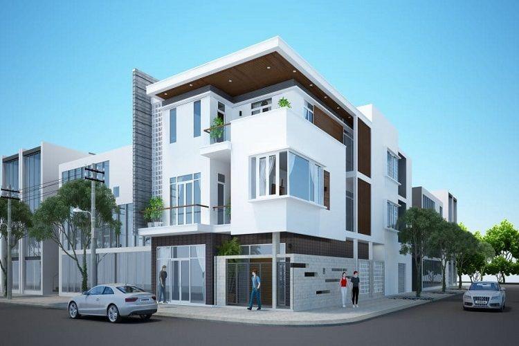 phối cảnh nhà phố 2 mặt tiền