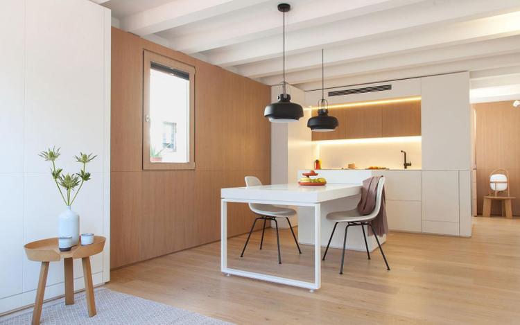 nội thất Hàn Quốc chuộng vật liệu gỗ có màu sắc tự nhiên