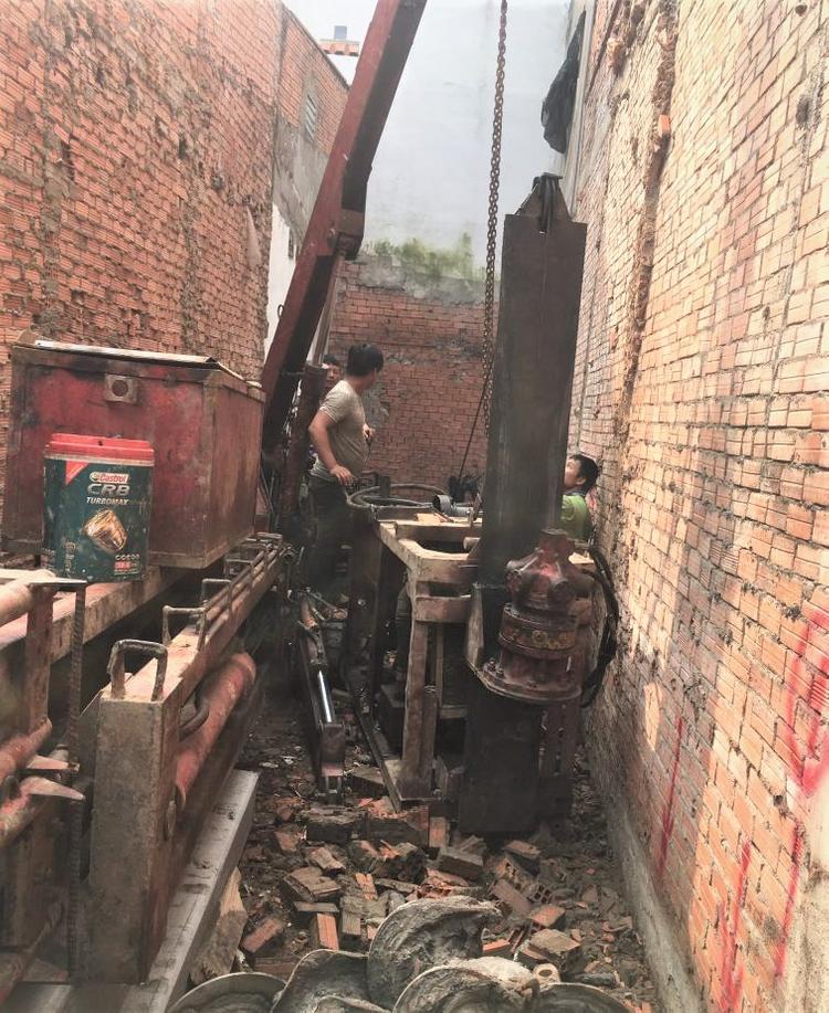 Có thể thi công ép cọc neo tại công trình nằm trong hẻm nhỏ