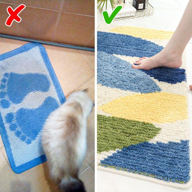 Thảm chùi chân loại tốt tăng độ thoải mái khi sử dụng phòng tắm