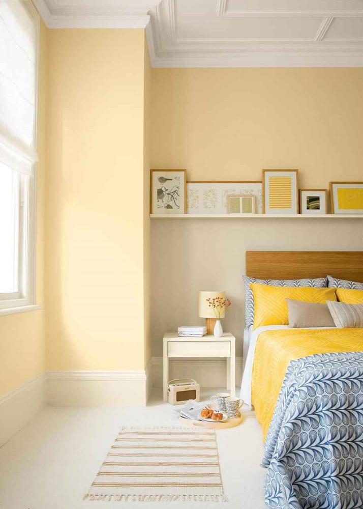 sơn phòng ngủ màu vàng