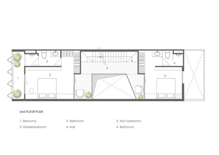 sơ đồ bố trí mặt bằng tầng 2