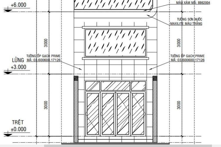 Tầng trệt và tầng lửng trong bản vẽ thiết kế nhà phố