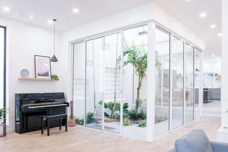 Khu vực giếng trời kết hợp tiểu cảnh sân vườn