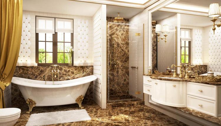 thiết kế nhà tắm theo phong cách cổ điển 