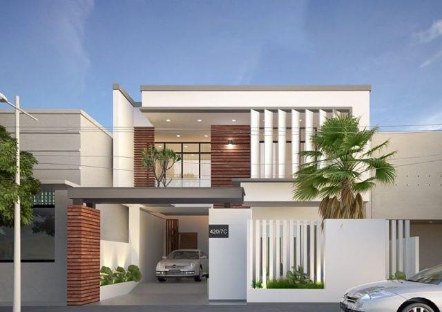 Thiết kế mặt tiền nhà phố không có ban công 8