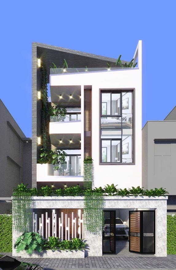 Thiết kế mặt tiền nhà phố không có ban công 3