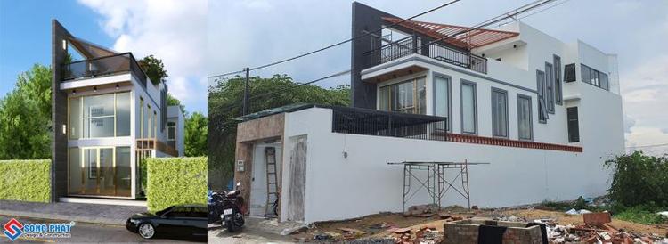 Thiết kế mặt tiền nhà phố không có ban công 4