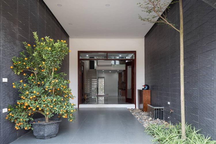 sân trước nhà ống