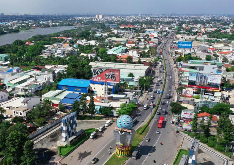 Thành phố Thuận An trên cao