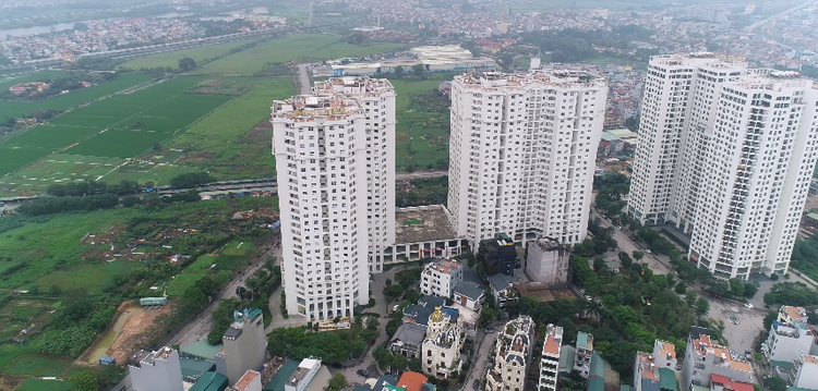 6 tòa nhà cao tầng nằm cạnh nhau