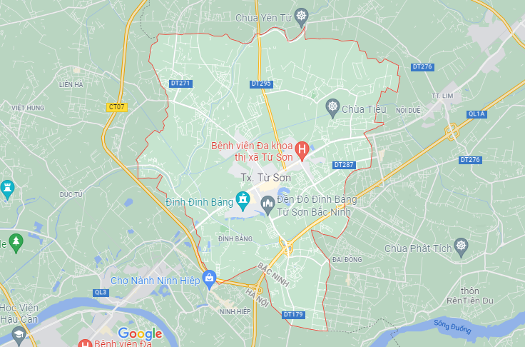 Vị trí thành phố Từ Sơn