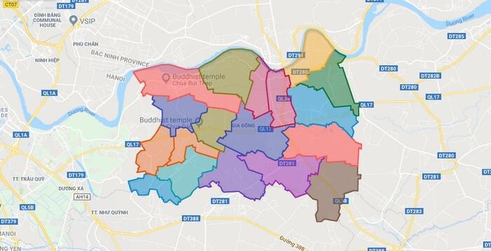 bản đồ hành chính thuận thành