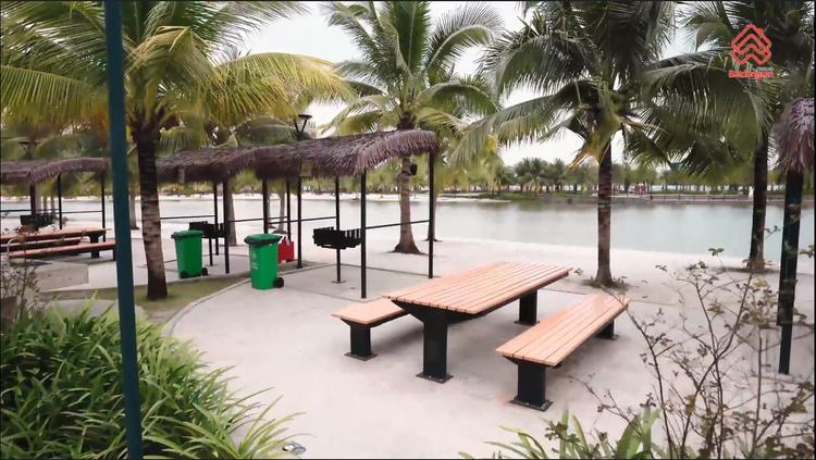 Khu nướng BBQ bên bãi biển nhân tạo Vinhomes Grand Park