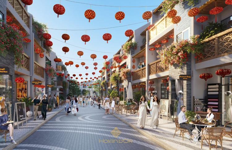 Phối cảnh shophouse Maison de Ville sầm uất