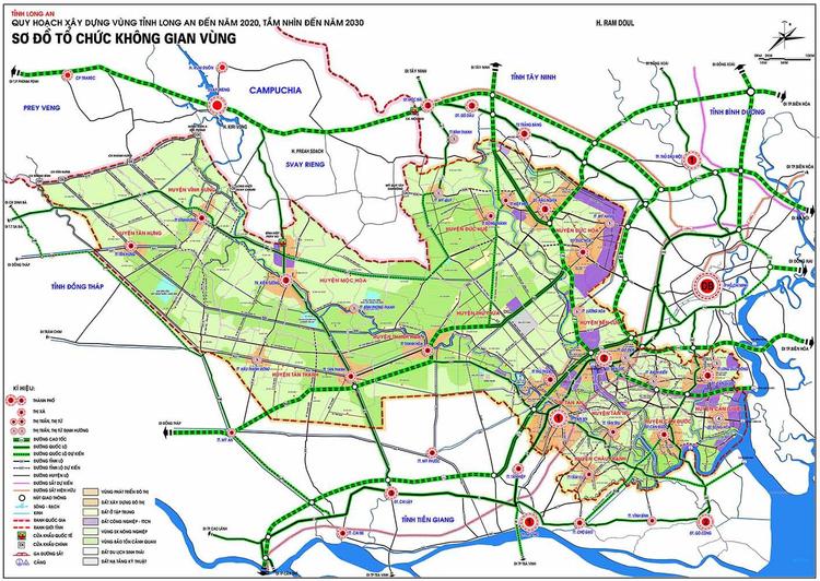 Bản đồ quy hoạch vùng tỉnh Long An tầm nhìn 2030