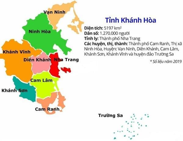 Bản đồ hành chính tỉnh Khánh Hòa