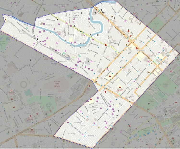 bản đồ  giao thông quận 3