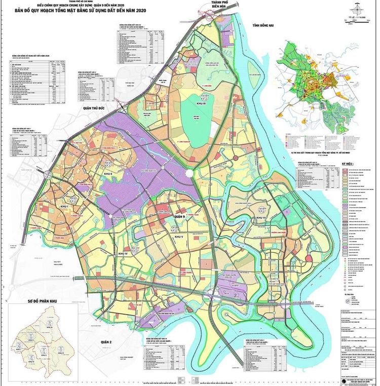 Bản đồ quy hoạch sử dụng đất quận 9