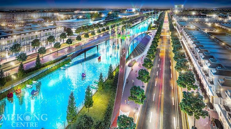  Phố thương mại De Maspero tọa lạc vị trí trục chính đường số 6 khu đô thị Mekong Centre