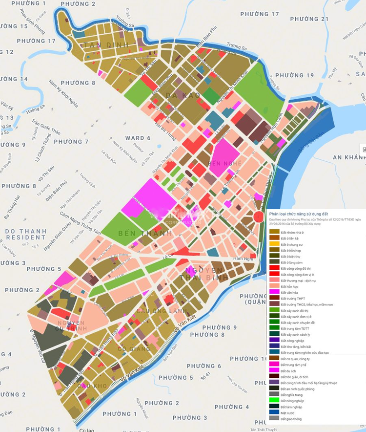 Bản đồ quy hoạch sử dụng đất quận 1 thành phố Hồ Chí Minh