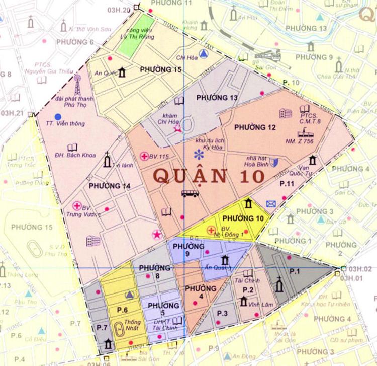 bản dồ quận 10