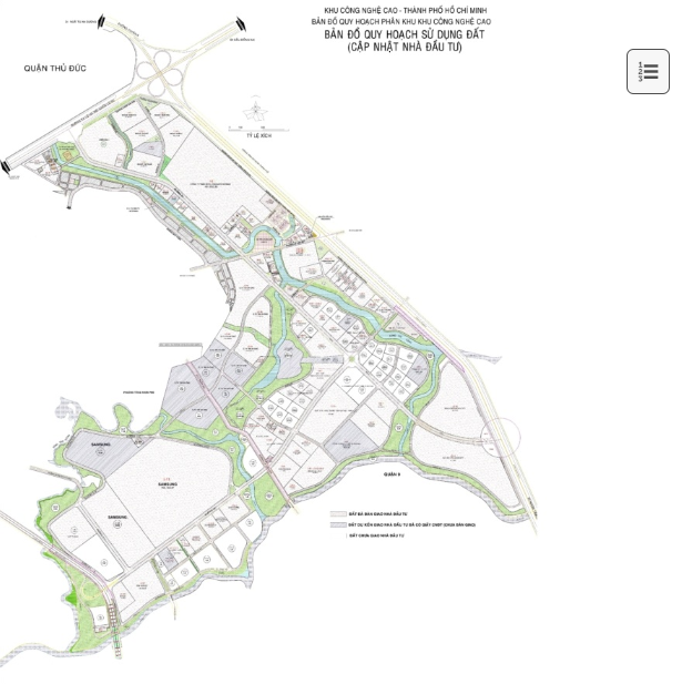 Bản đồ quy hoạch khu công nghệ cao quận 9