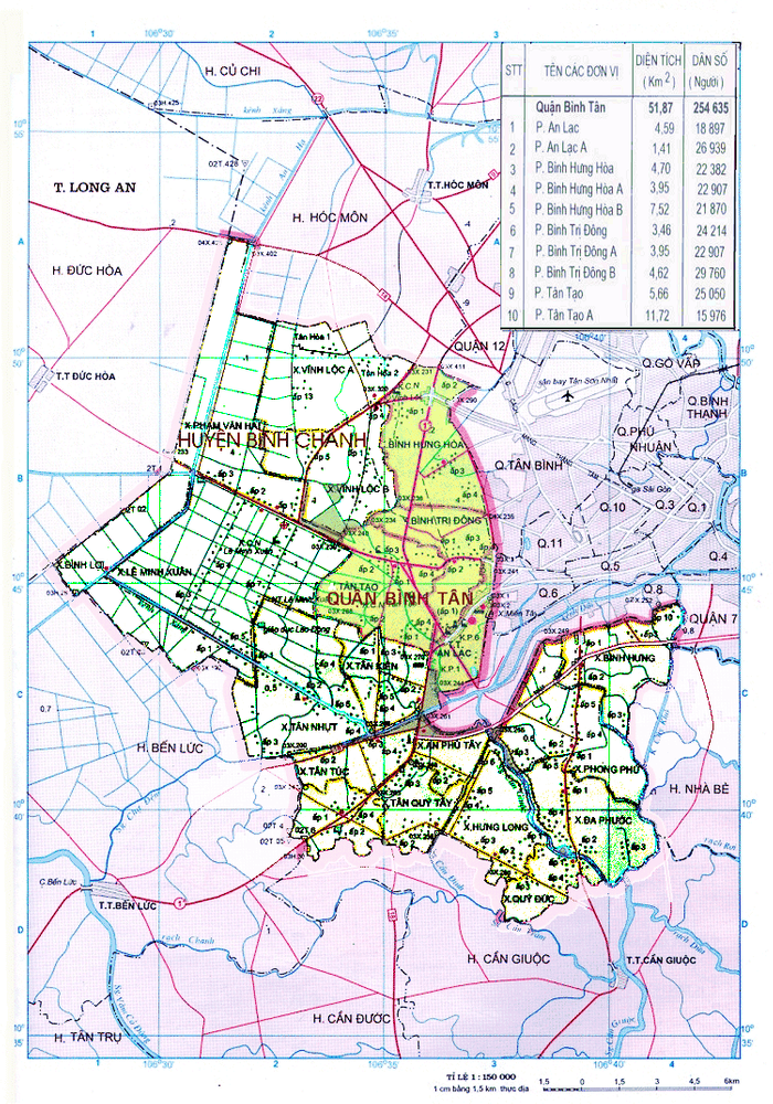 Bản đồ giao thông quận Bình Tân