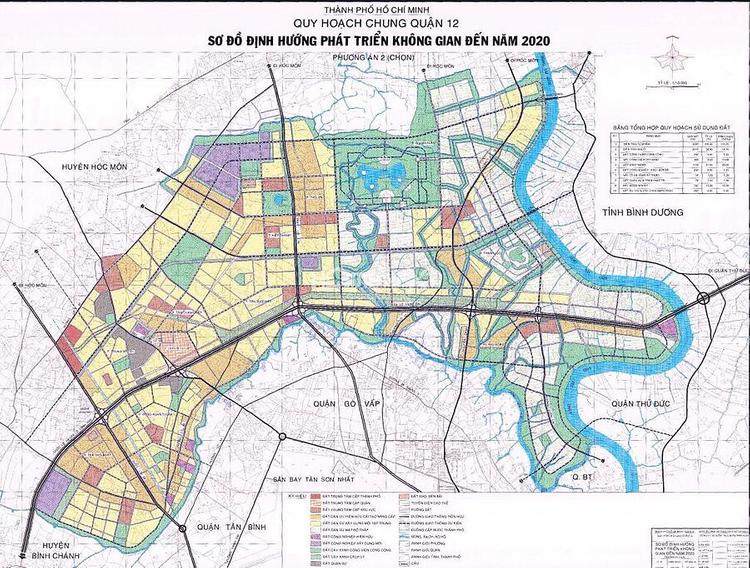 Bản đồ quy hoạch quận 12 Thành phố Hồ Chí Minh