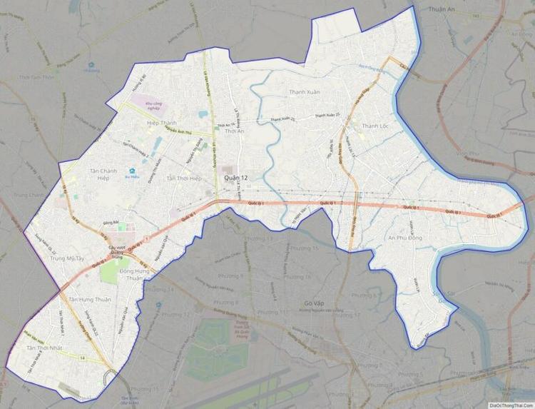 Bản đồ giao thông quận 12