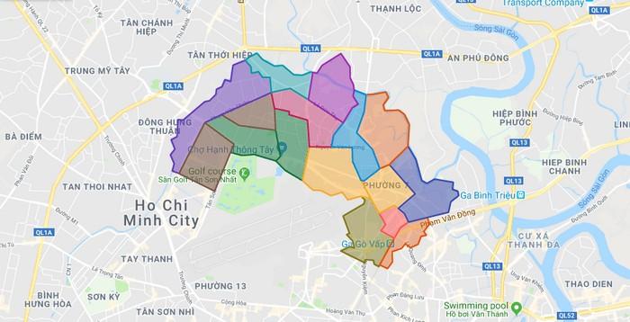 bản đồ gò vấp