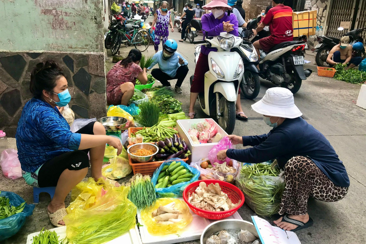 Một khu chợ tại Tân Phú