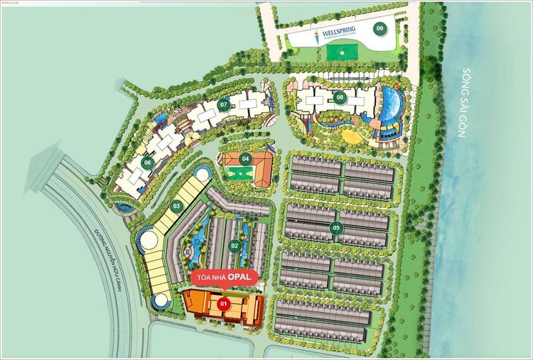 Mặt bằng dư án Opal Tower Bình Thạnh
