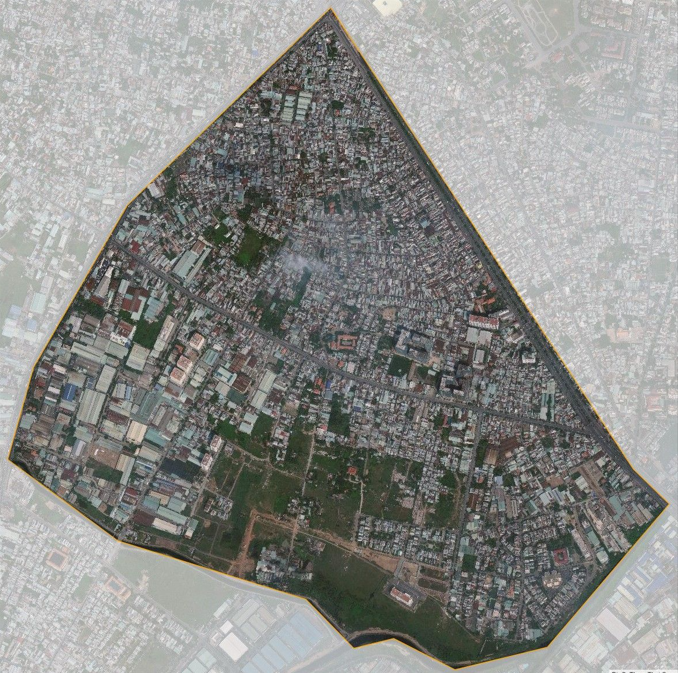 Phường Tân Thới Nhất chụp từ vệ tinh