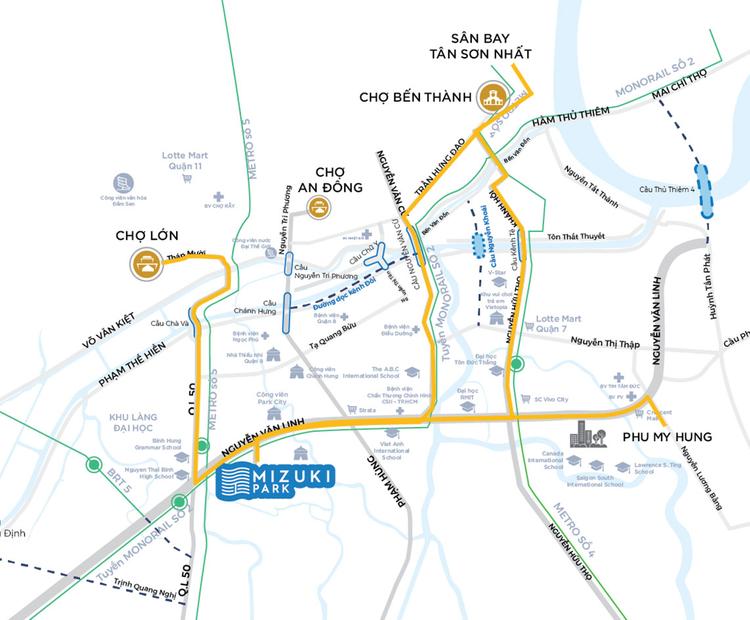 Vị trí Chung Cư Mizuki Park Bình Chánh