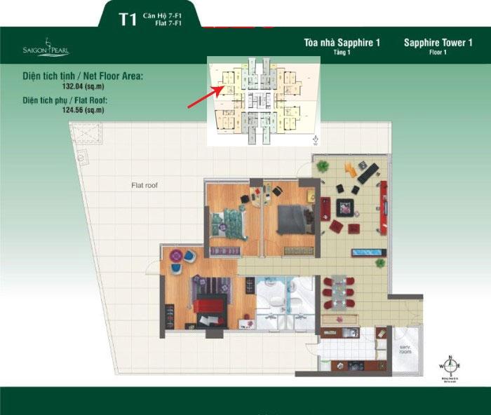 thiết kế căn 07 Saigon Pearl Sapphire 1