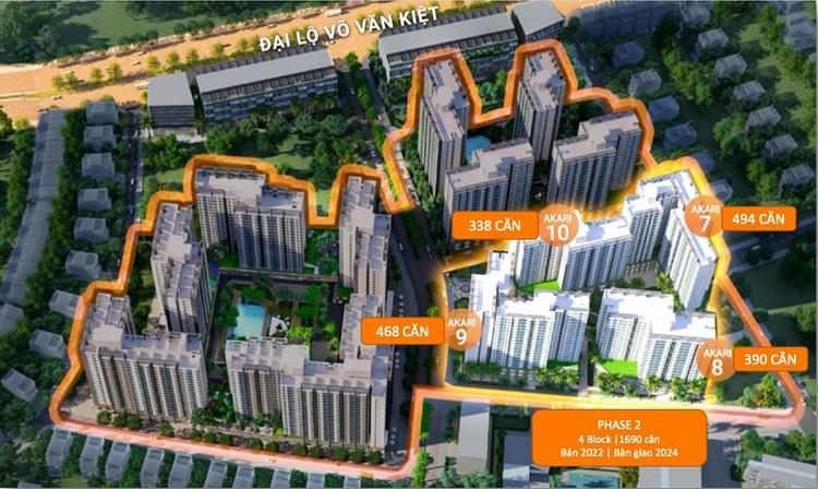 mặt bằng akari city giai đoạn 2