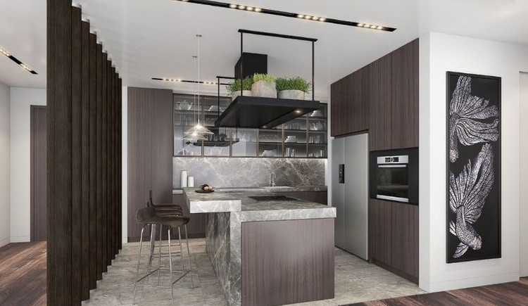 Phòng bếp căn hộ Cove Residences