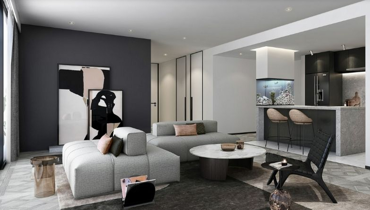 Phòng khách căn hộ Narra Residences