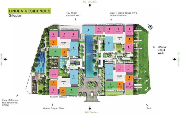 Mặt bằng tổng thể Empire City phân khu Linden