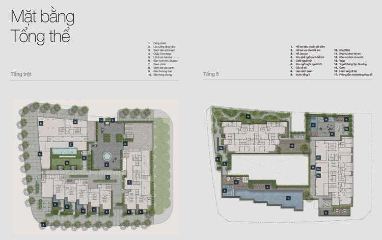 Mặt bằng tổng thể phân khu Tilia Resdidence