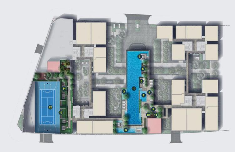 Mặt bằng tổng thể phân khu Cove Residence