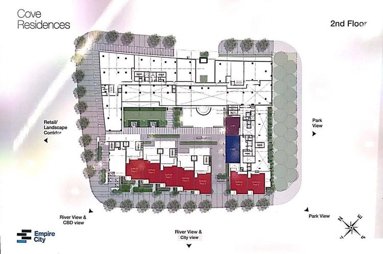 Mặt bằng tầng 2 Cove Residence